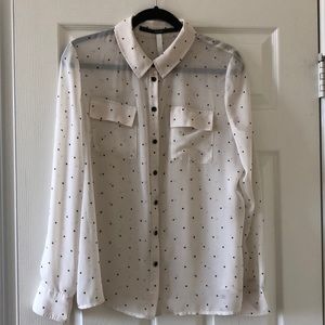 Kenzie Sheer Polka Dot Blouse